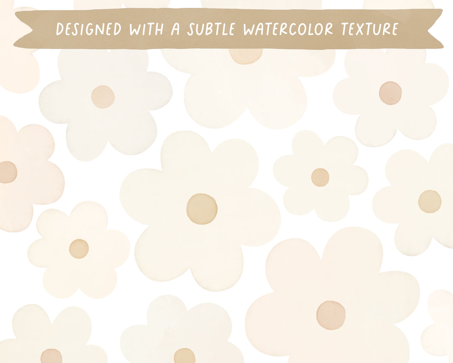 Watercolor Daisies / Light Neutral Palette