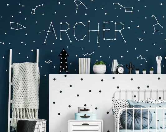 Constellation Dots Custom Name