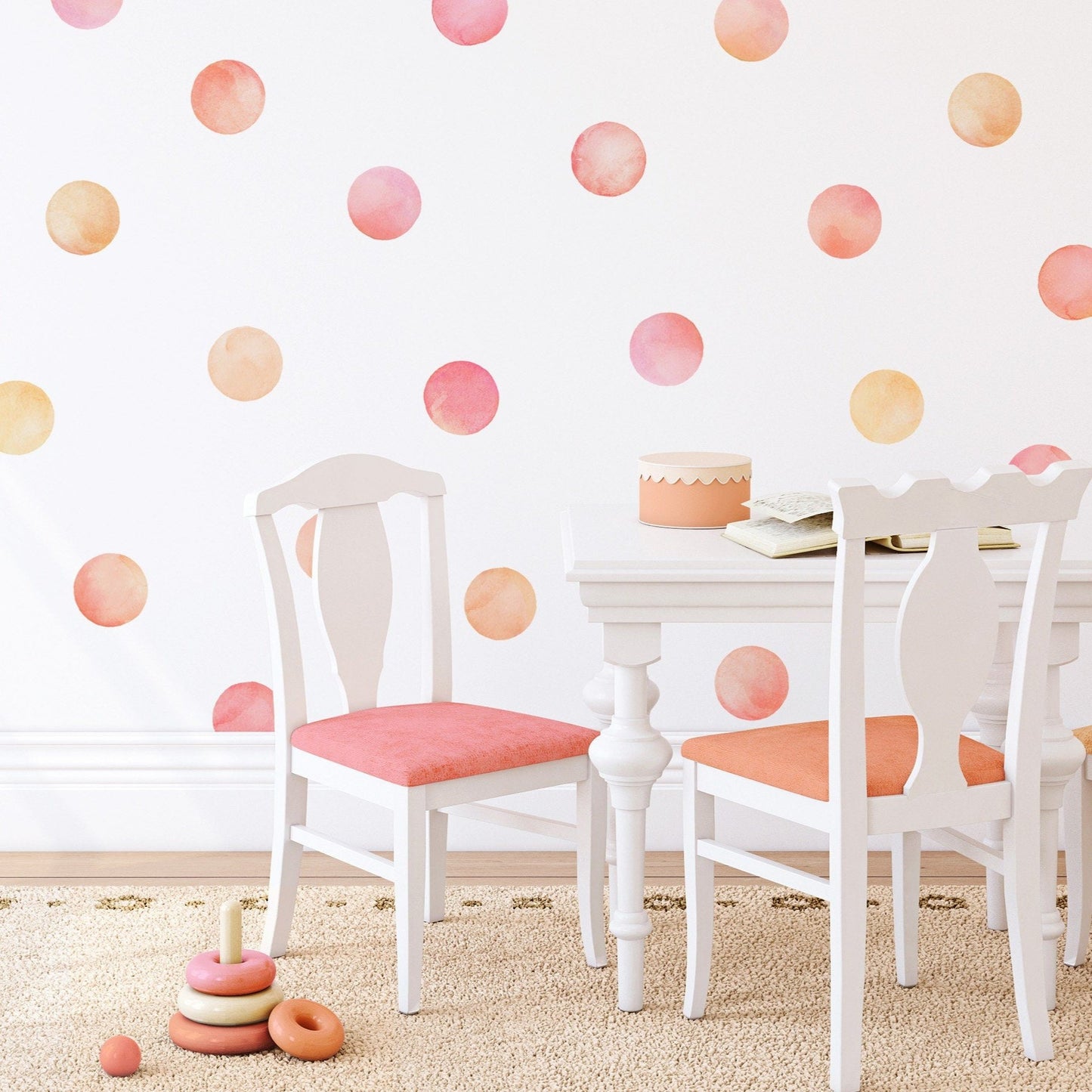 Watercolor Blush Dots